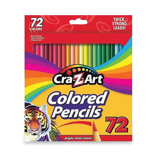 Cra-Z-Art Colored Pencils, 72 Assorted Lead/Barrel Colors 10402-24
